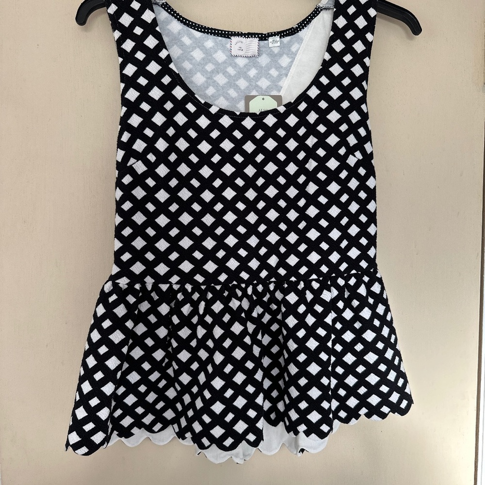 Women's 9-H15 STCL Anthropologie  Black and white top